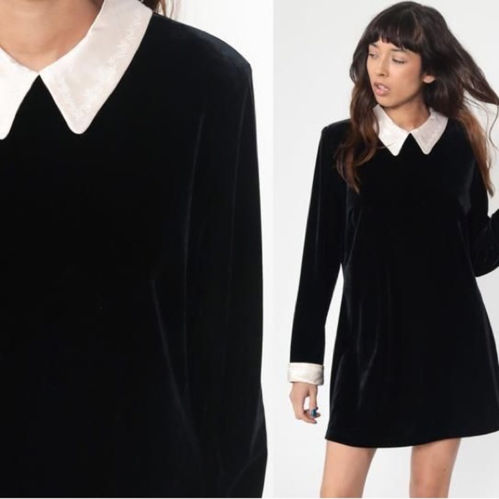 Talbots Velvet Peter Pan Collar dress